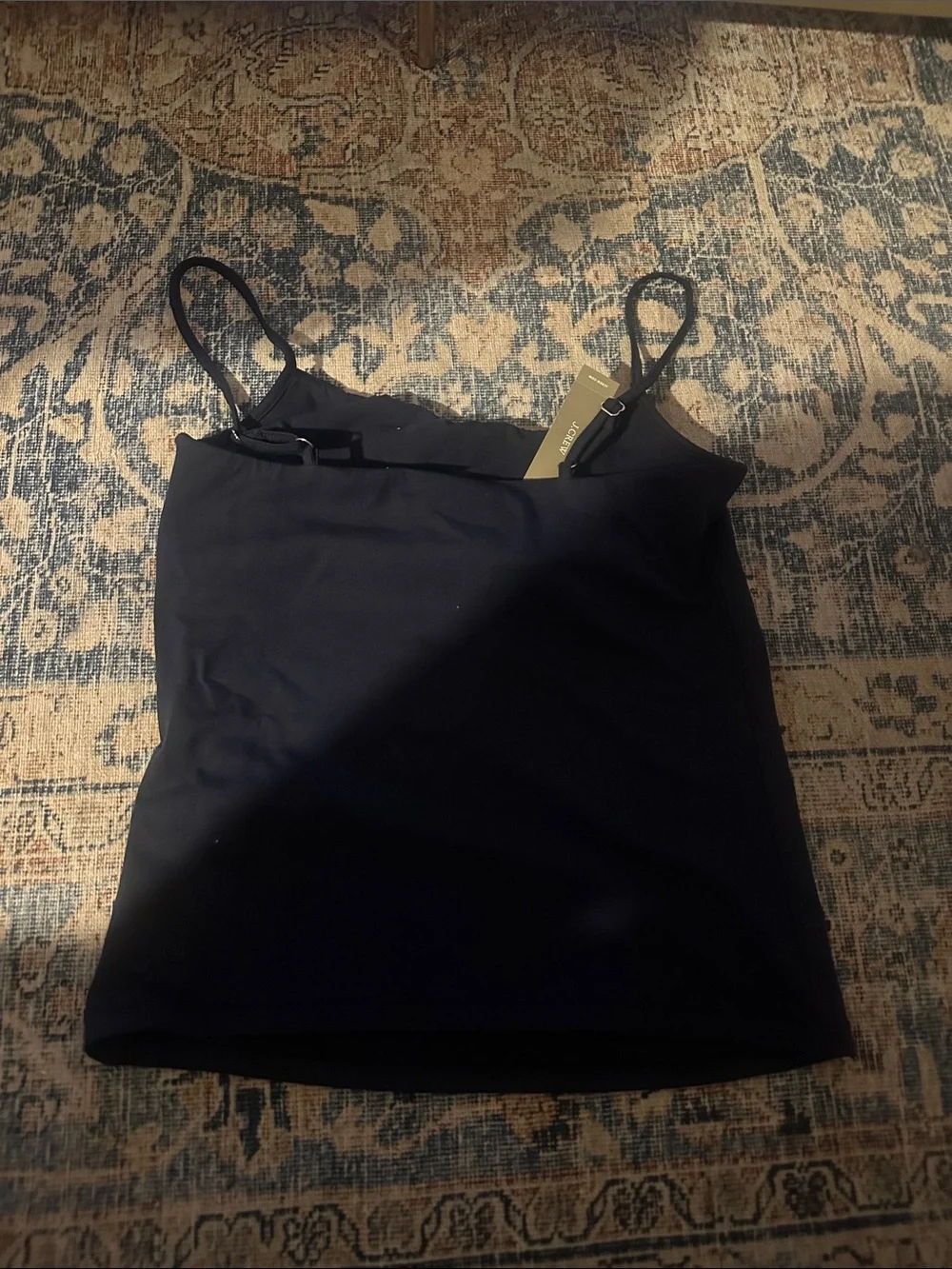 J. Crew Navy stretch cotton shelf bra tank top NWTs